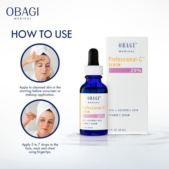 Obagi Professional C Serum 20%, Vitamin C Facial Serum with Concentrated 20% L A - Picture 2 of 5